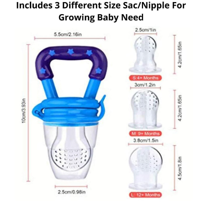 Picture of Baby Natural Fruit & Food Feeder, Baby Food Feeder, Baby Food Pacifier, Silicone Food Nibbler - Multicolor