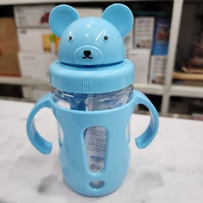 Picture of Mickey Trans & Light Pink Plastic Mum Pot or Water Bottle - 400 ML - Multicolor