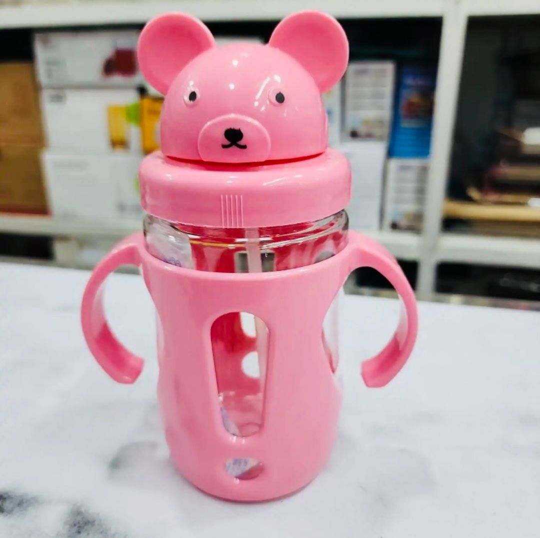 Picture of Mickey Trans & Light Pink Plastic Mum Pot or Water Bottle - 400 ML - Multicolor