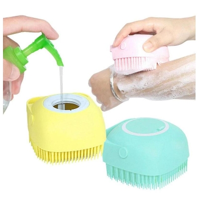 Picture of Super Soft Silicone Liquid Bath Brush Shower Gel Dispenser - Multicolor
