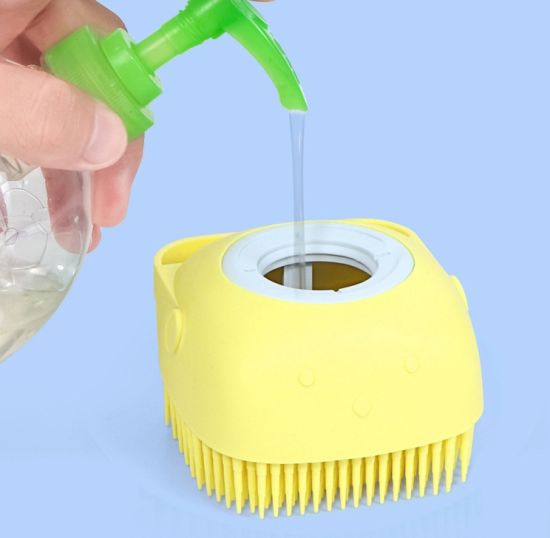 Picture of Super Soft Silicone Liquid Bath Brush Shower Gel Dispenser - Multicolor
