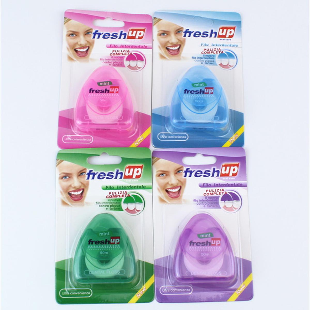 Picture of Fresh Up Oral Care Dental Floss Mint Flavour - 50 Meter - Multicolor