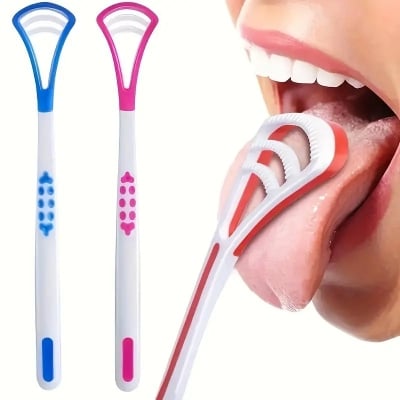 Picture of Professional Plastic Random Tounge Cleaner Scraper Care - 1 Pcs - Multicolor