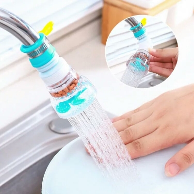 Picture of 360 Rotation Kitchen Sink Faucet Extender Spouts Sprayers Shower Tap Water Purifier Nozzle Purifier Bubbler Water Saving Filter - Multicolor