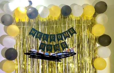 Picture of Black and Golden Welcome Home Card Banner For Housewarming Party - Multicolor