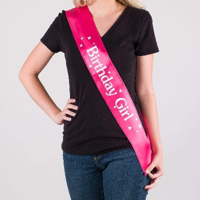 Picture of Birthday Girl Sash - Birthday Sash Birthday Party Favors, Supplies and Decorations - 1pcs - Multicolor