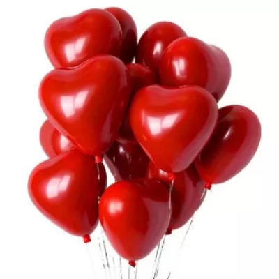 Picture of 20 Pieces Heart Shaped Love Balloon For Party - Multicolor