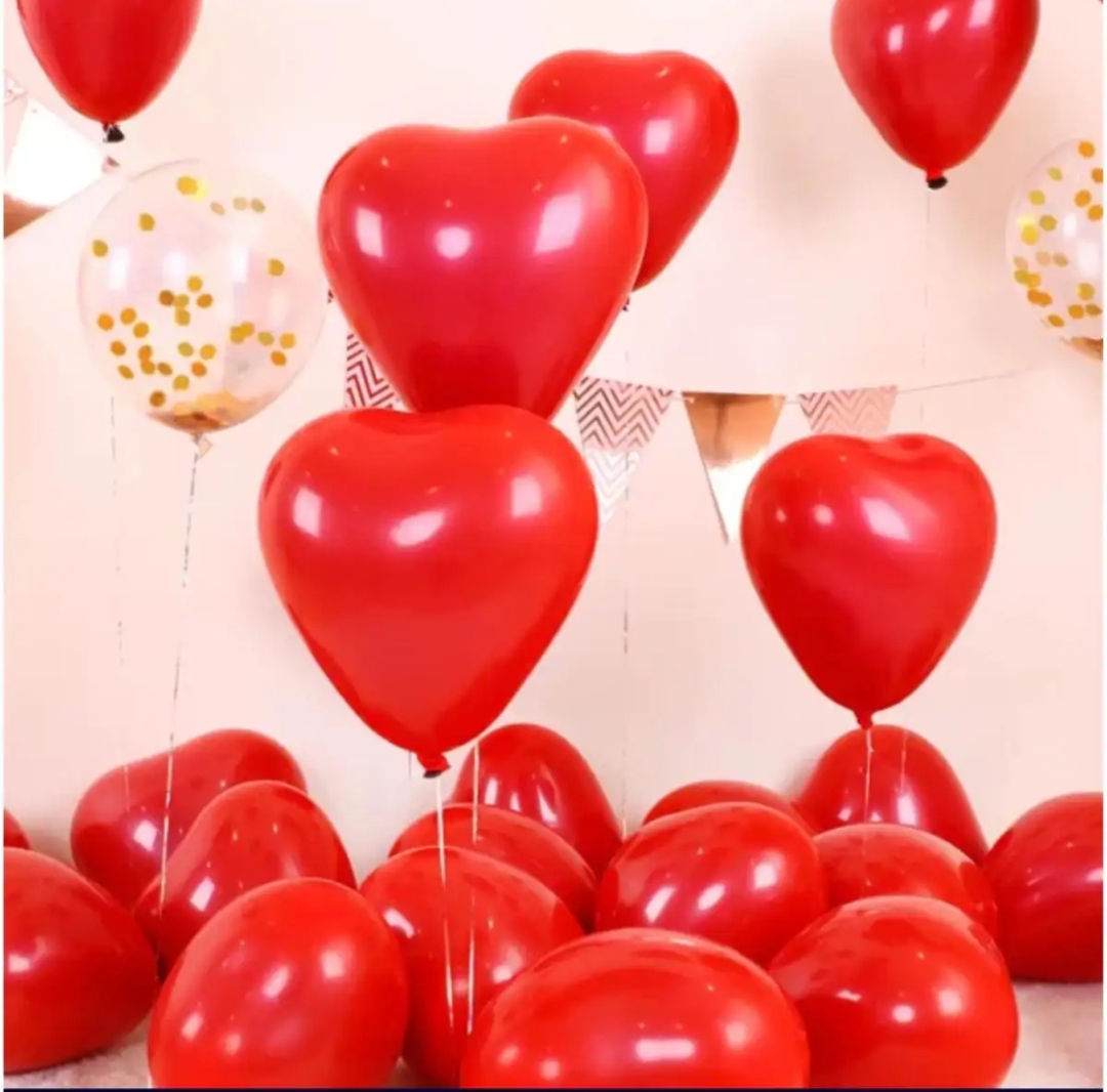 Picture of 20 Pieces Heart Shaped Love Balloon For Party - Multicolor