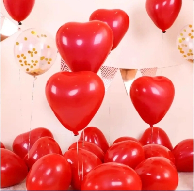 Picture of 20 Pieces Heart Shaped Love Balloon For Party - Multicolor