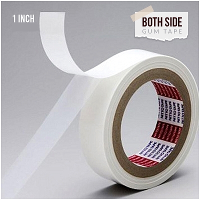 Picture of 1 inch Both Sided Adhesive Gum Tape - 20 Yards - White