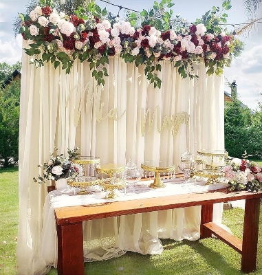 Picture of White Tissue Fabrics For Birthday, Wedding and Party Decoration - 5 Feet - White