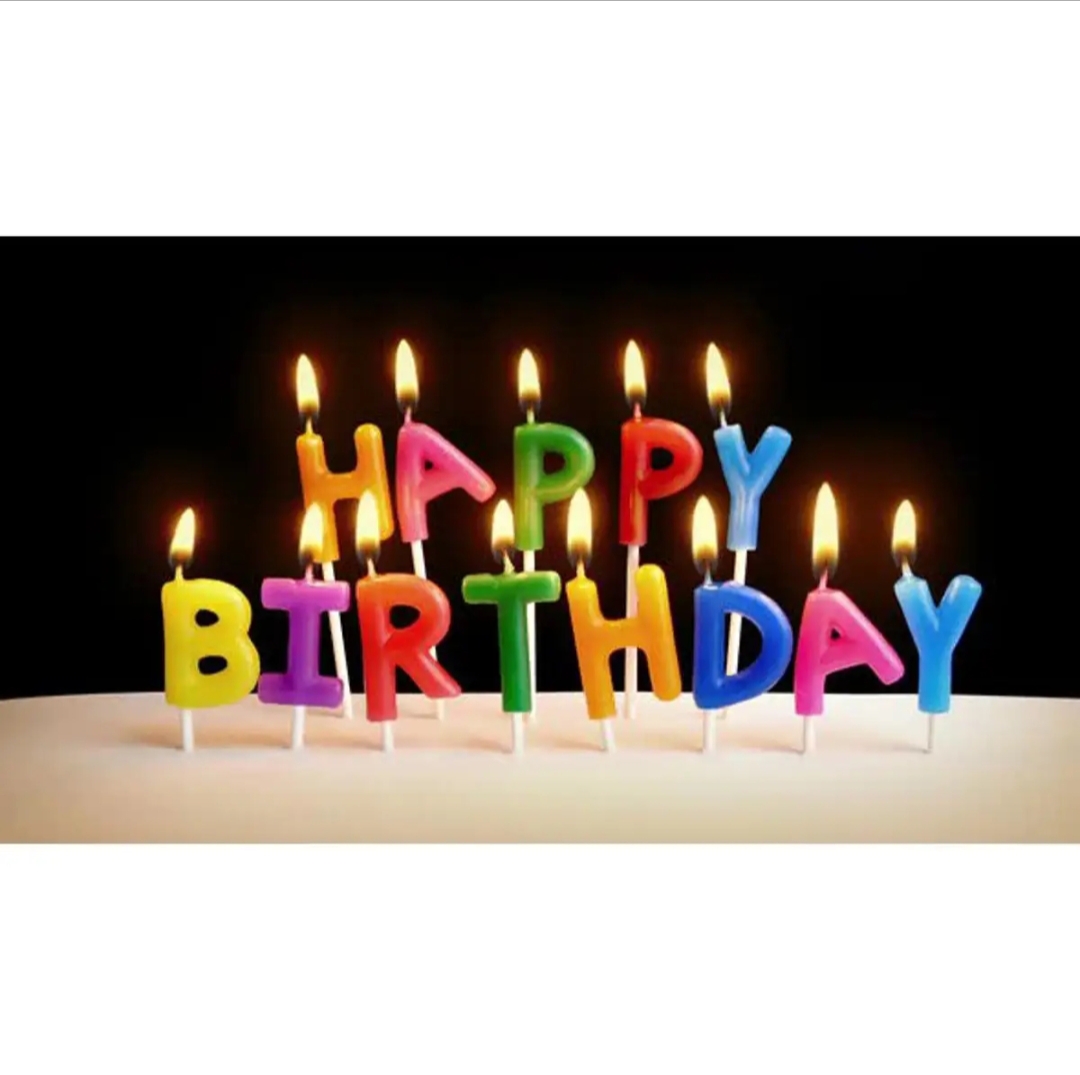 Picture of Happy Birthday Letter Candle For Birthday Cake Decoration - Multicolor