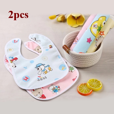 Picture of 2pcs Very Soft Waterproof  Baby Neck Bibs for Baby Safety - Multicolor