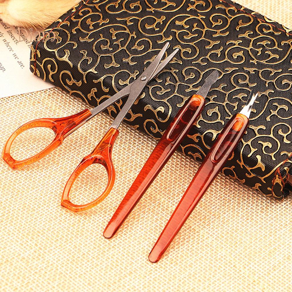 Picture of 10Pcs Stainless Steel Nail Clipper File Scissor Ear Pick Manicure Pedicure Tools - Multicolor