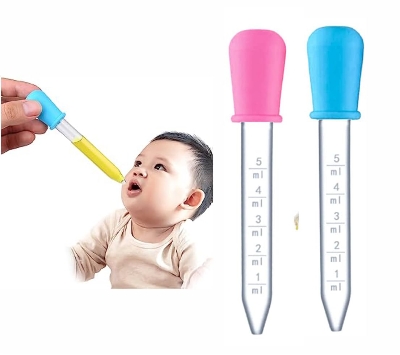 Picture of Liquid Dropper For Baby Squeeze Dispenser Silicone Liquid Easy Feeding Anti-Choking Dropper For Kids Pipette Babies Pipettes Transfer Eyedropper Tip Eye Dropper For Oil - 5 ML - Multicolor
