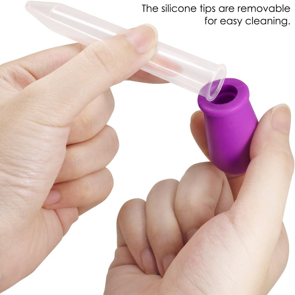 Picture of Liquid Dropper For Baby Squeeze Dispenser Silicone Liquid Easy Feeding Anti-Choking Dropper For Kids Pipette Babies Pipettes Transfer Eyedropper Tip Eye Dropper For Oil - 5 ML - Multicolor