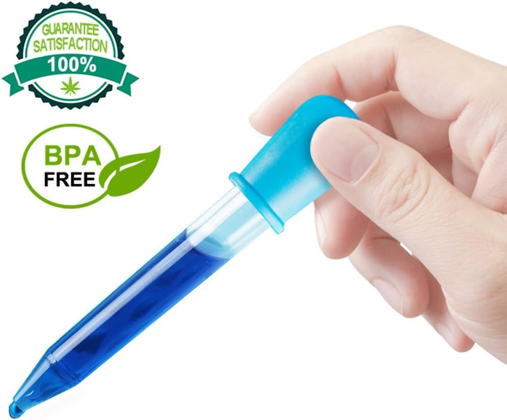 Picture of Liquid Dropper For Baby Squeeze Dispenser Silicone Liquid Easy Feeding Anti-Choking Dropper For Kids Pipette Babies Pipettes Transfer Eyedropper Tip Eye Dropper For Oil - 5 ML - Multicolor