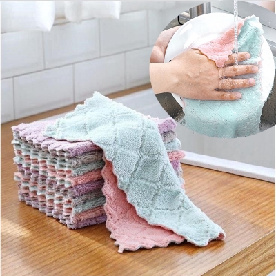 Picture of Microfiber double-sided Kitchen Dish cloth Towel-5PCS - Multicolor