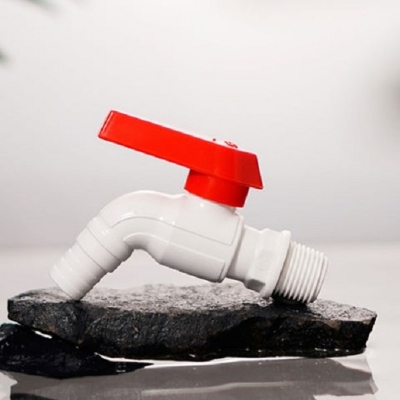 Picture of 1/2 Inch Plastic Nozzle Bib Cock Outdoor PVC Water Tap for Garden and Washing Machine and Kitchen - Multicolor