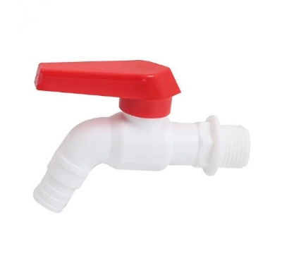 Picture of 1/2 Inch Plastic Nozzle Bib Cock Outdoor PVC Water Tap for Garden and Washing Machine and Kitchen - Multicolor