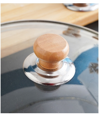 Picture of Kitchen Cookware Replacement Pan Pot Handgrip Lid Wooden Knob - 1pcs - Wooden