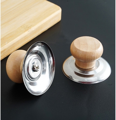 Picture of Kitchen Cookware Replacement Pan Pot Handgrip Lid Wooden Knob - 1pcs - Wooden