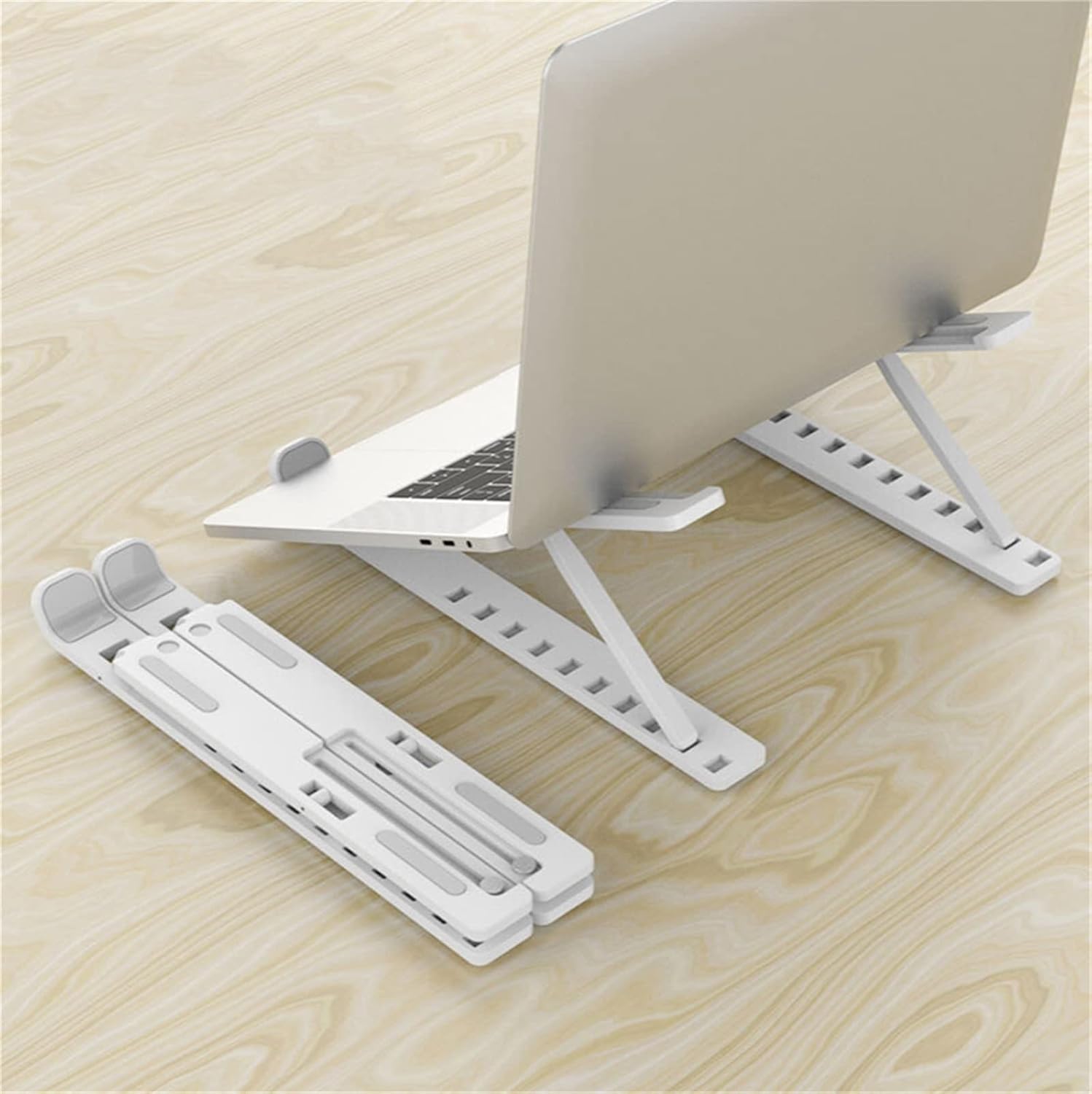 Picture of 7 Adjustable Angles Aluminum Tabletop Laptop/Desktop Riser Stand Holder - Multicolor