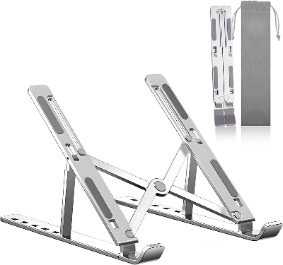 Picture of 7 Adjustable Angles Aluminum Tabletop Laptop/Desktop Riser Stand Holder - Multicolor