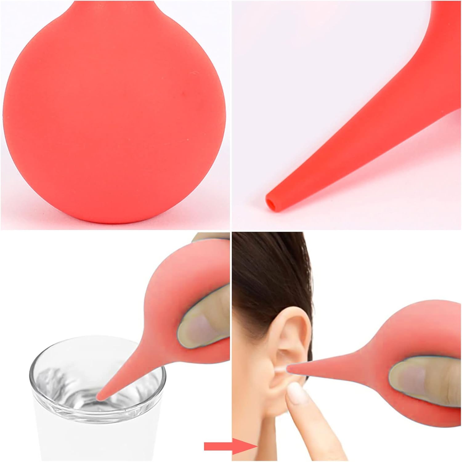 Picture of 1PC Ear Wax Removal Irrigation Cleaning Kit Ear Syringe Bulb Air Blower Pump Dust Cleaner Earwax Remover Rubber For Adult Kid - Multicolor