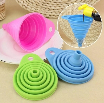 Picture of Multi-color Portable Mini Silicone Collapsible Funnel - 1pcs - Multicolor