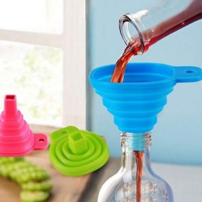 Picture of Multi-color Portable Mini Silicone Collapsible Funnel - 1pcs - Multicolor