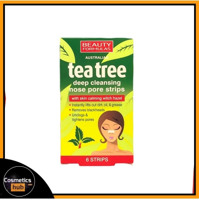 Picture of Beauty Formulas Australian Tea Tree Deep Cleansing Nose Pore Strips 6ps