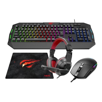 Picture of Havit HV-KB501CM 4 in 1 Gaming Combo- Black