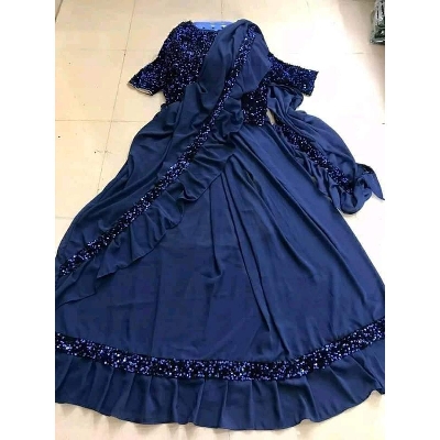 Picture of Irani Gown Borka Daimond Georgette Fabric Stylish  For Women