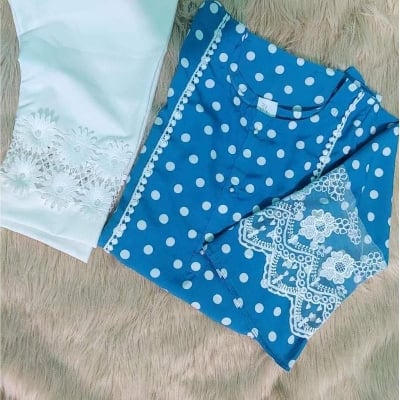 Picture of Western Fashion Ladies Most demanding party wear Double georgette special Style Kurtas with designed pant For Women