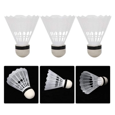 Picture of Smash 500 Plastic Badminton Shuttlecocks Cork 6Ps White White
