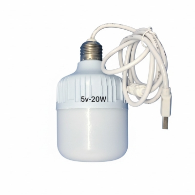 Picture of Usb Led light Bulb  5 Volt  with USB Port Use For Power Bank White