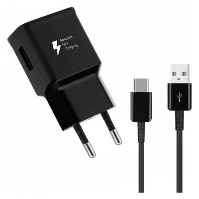 Picture of Type-C Samsung 15 watt Fast Charger For All Android Mobile Black