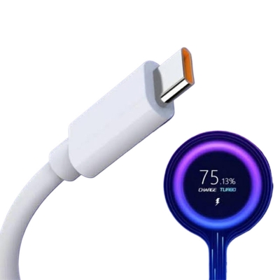 Picture of Type-C 5A 33w Turbo Charger Cable Quick Charging Type C USB White