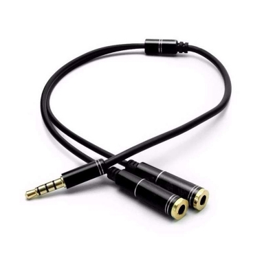 Picture of 3.5mm Duplicator Cable AUX Stereo 1  to 2  Headphone Extension Cable Adapter for Smart Phone Tablet PC Laptop 3.5mm Devices 