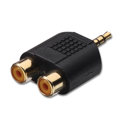 Picture of 3.5mm Stereo Jack  to RCA Audio Adapter Converter Black