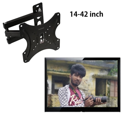 Picture of LED TV Wall Mount Moveable Bracket Hanger/Swivel Tilt 14’’ to 42" For 4K TV/Smart LED/LCD/LED TV/Monitor Black