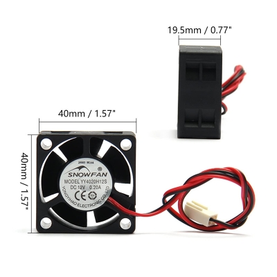 Picture of DHRUVPRO 12V Cooling Cabinet Fan Fan Square (12V 40X40X20-MM 1.5inch Black