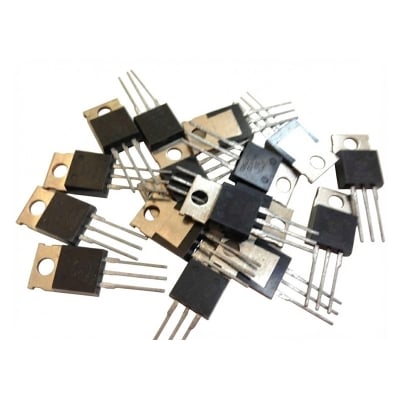 Picture of 2 Pcs- BT136 BT136-600D TRIAC 4A 600V Three Terminal 3 Pin Leads TO-220 Electronics Components Parts Black