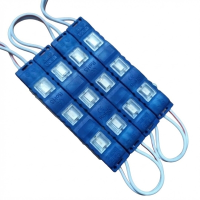 Picture of 4 Pcs- BLUE Color DC 12V COB Blue LED Light COB LED Light 12V COB LED Chip 3W LED Light With Cables COB Light Bulbs For Decoration Office DIY LED Light Blue