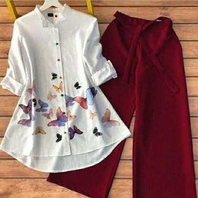 Picture of western dress Ladies Gown Tops Pant Jorjet style Kurti for women