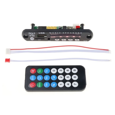 Picture of Car Amplifier Bluetooth MP3 Decoding Board Module FM Radio USB TF AUX Remote Control Black