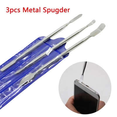 Picture of 3 In 1 Crowbar Opening Tool Dual End Tool Boot Stick Crowbar Crank-Shaped Wire Winder Nail Puller Opener Tools For Mobile  Repairing Silver