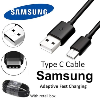 Picture of Samsung Type C to Type C Fast Charging USB Cable-Black - Advanced Premium Quality - Signifying Very Well optimization - Easy to Maintain Black