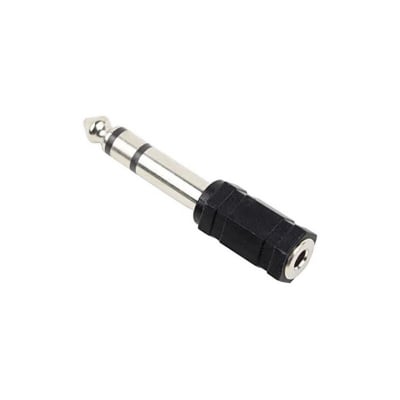 Picture of Microphone 6.5mm Male to 3.5mm Female Audio Plug Black
